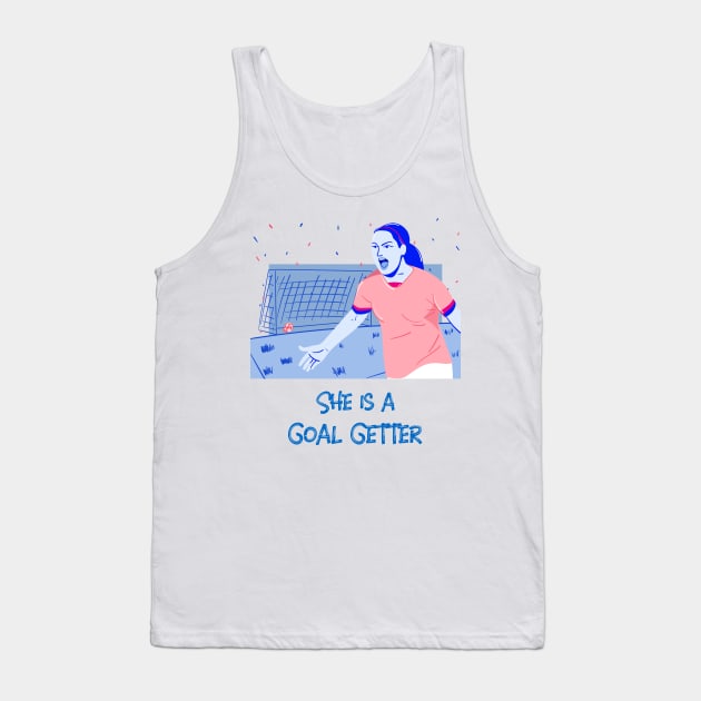She is a goal Getter Women's soccer Tank Top by Distinkt